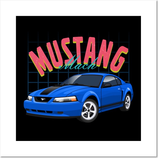 Mustang Mach Classic American Wall Art by masjestudio